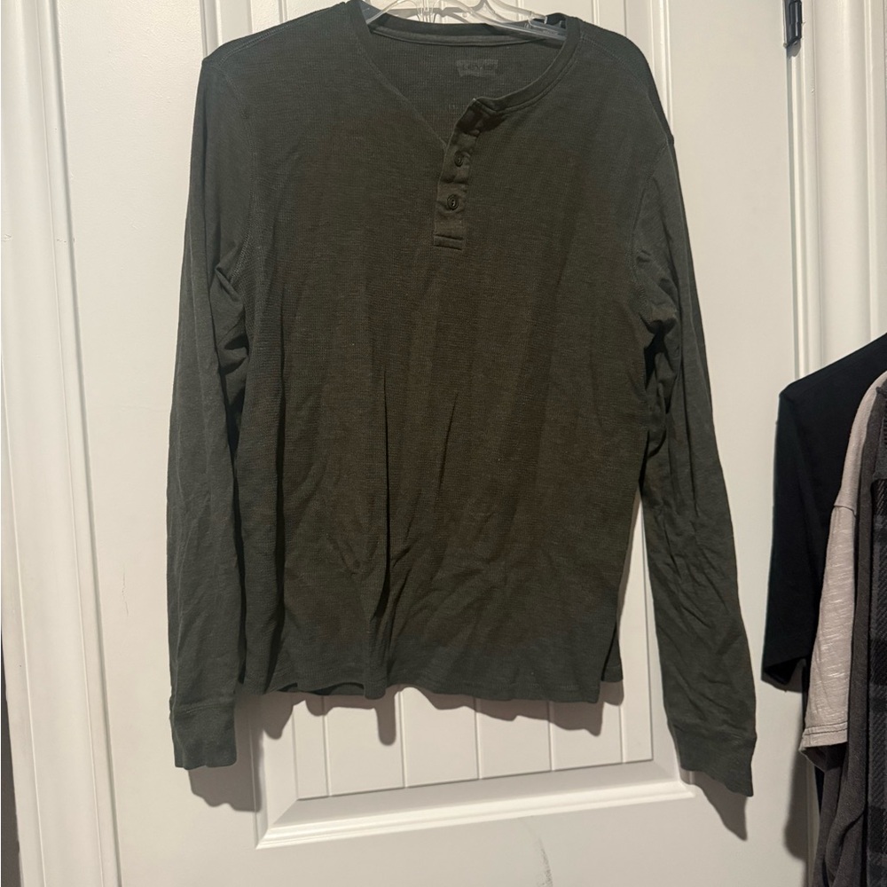 Men's Green Henley Shirt